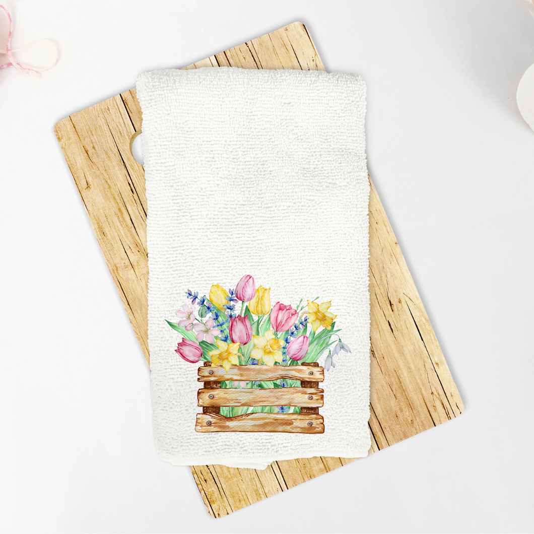 Floral crate towel