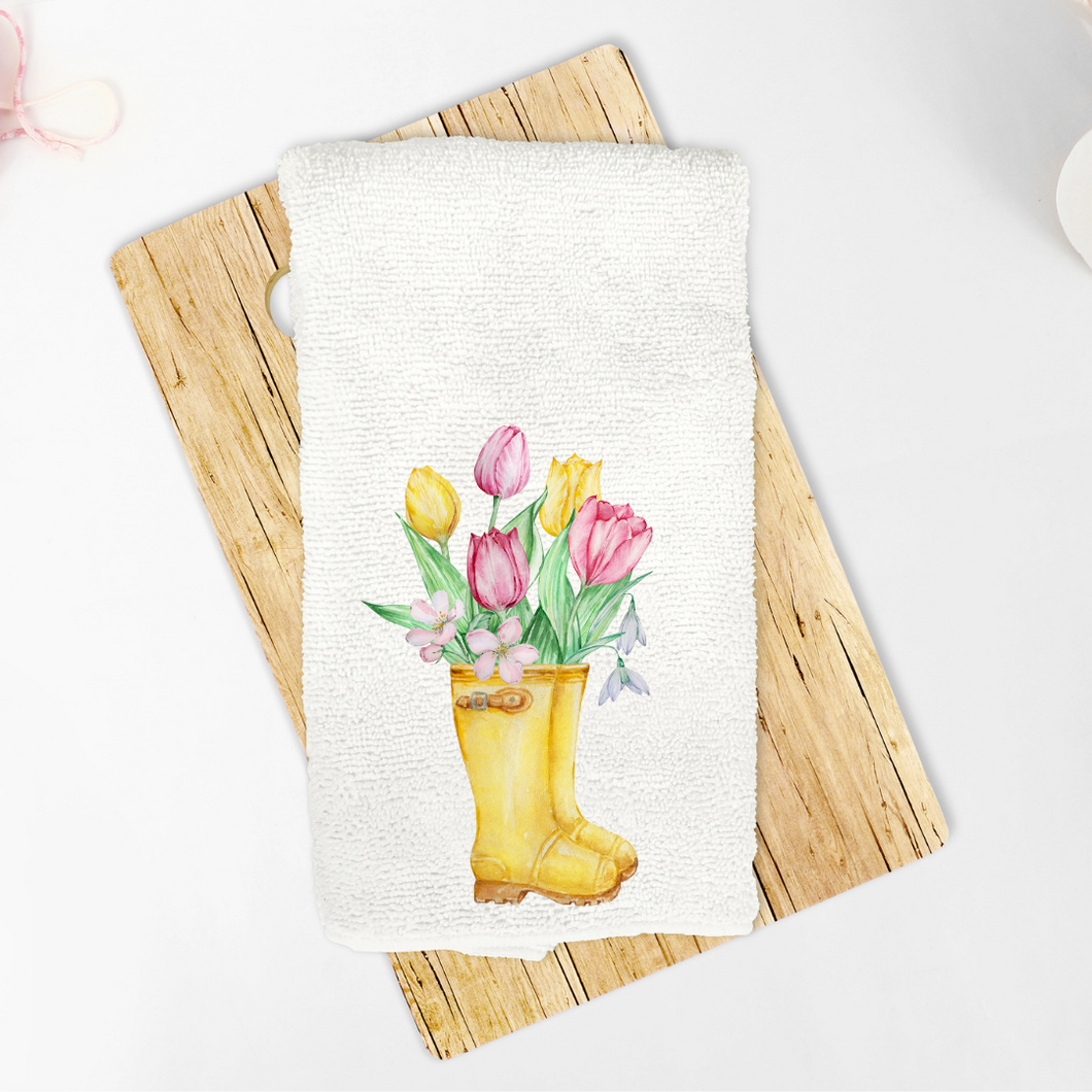 Floral Rainboot towel