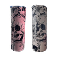Load image into Gallery viewer, Floral skull tumbler
