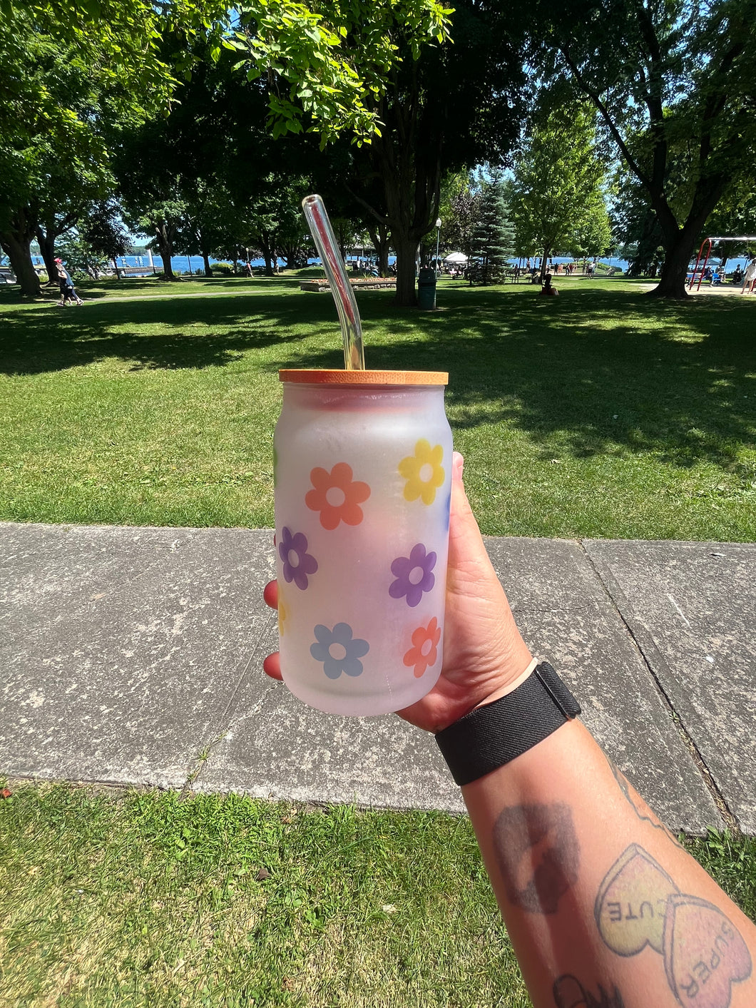 Floral  Libbey Glass